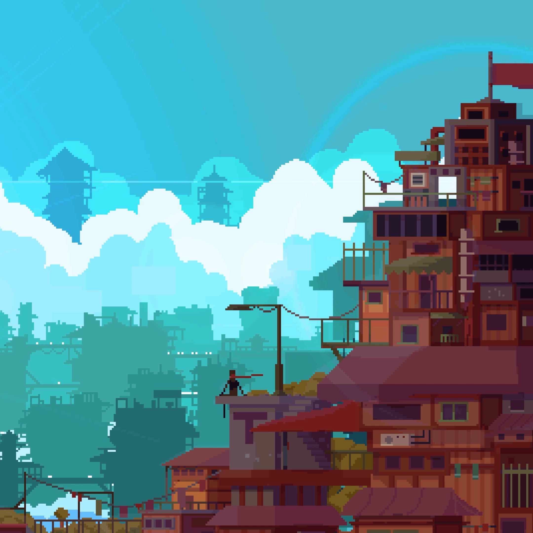 Pixel Sky City (Live) - Seelen Wallpaper