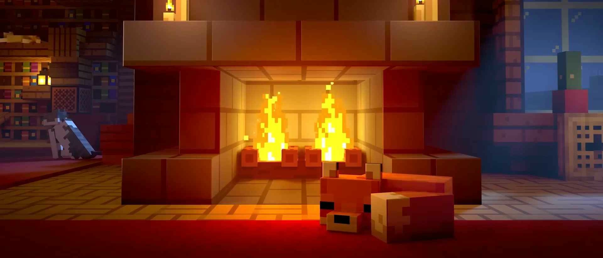 Minecraft Cozy Fireplace (Live) banner