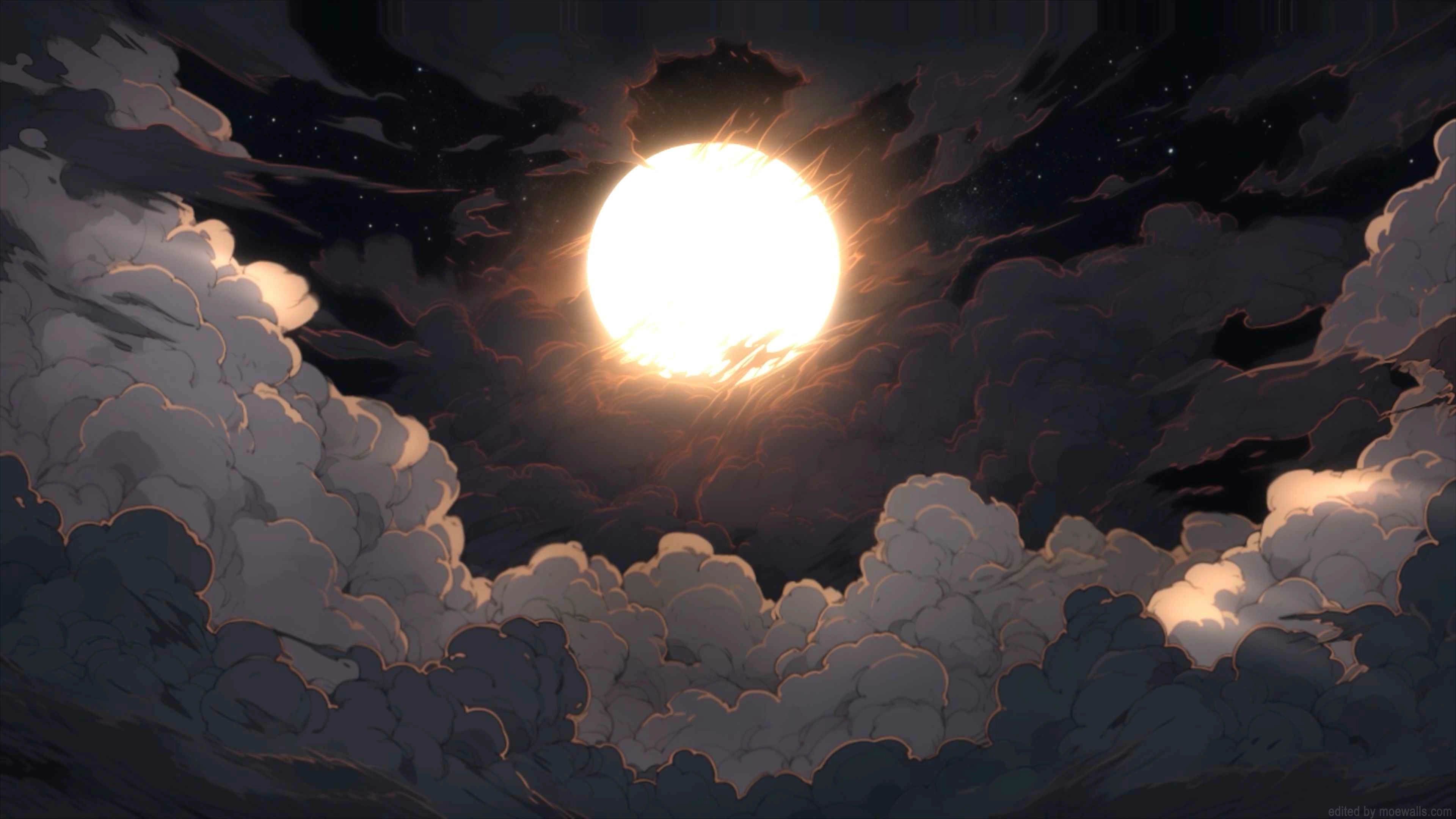 Luminous Night Clouds (Live) - Wallpaper screenshot - Seelen UI