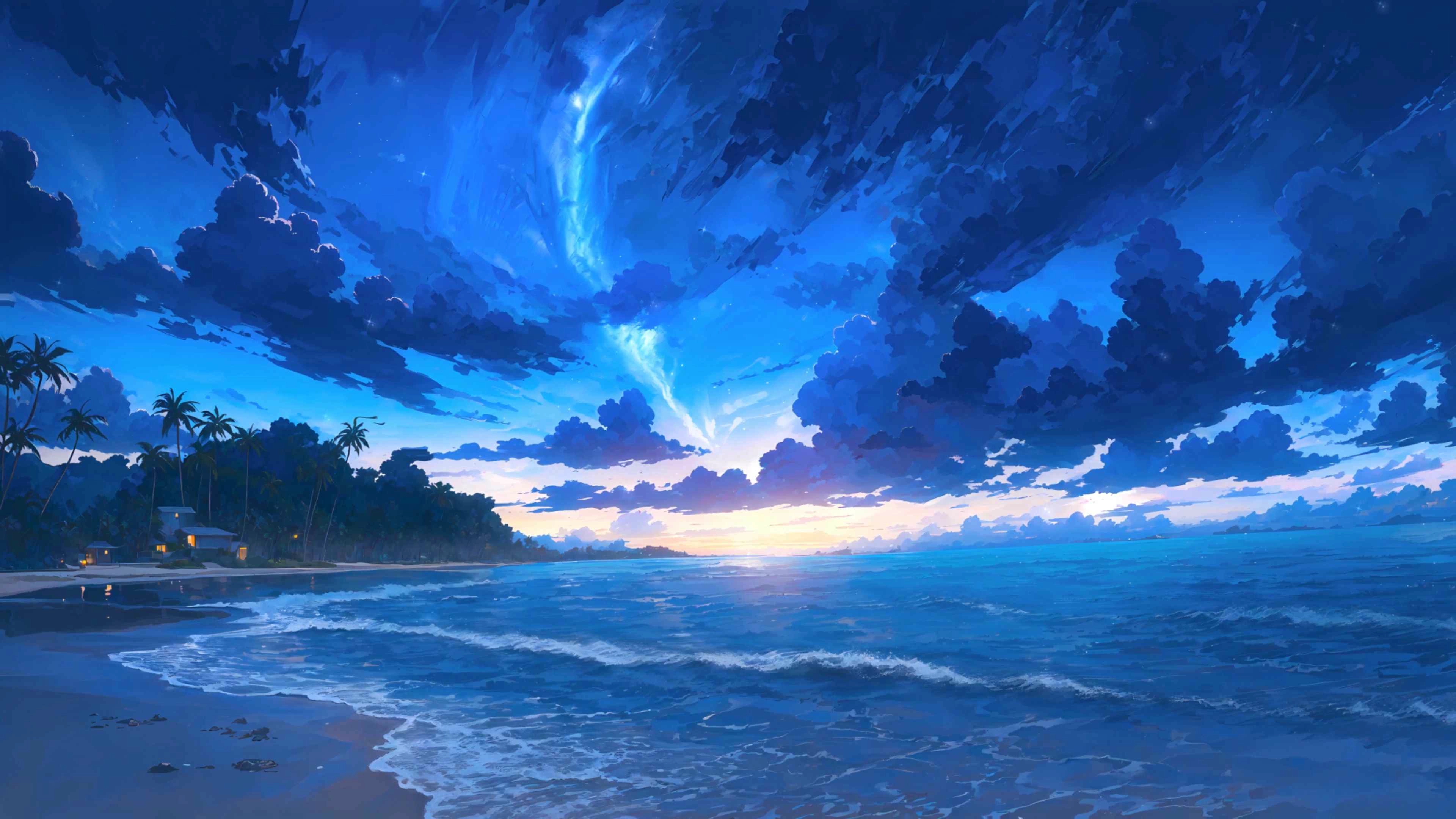 Blue Beach (Live) - Wallpaper screenshot - Seelen UI