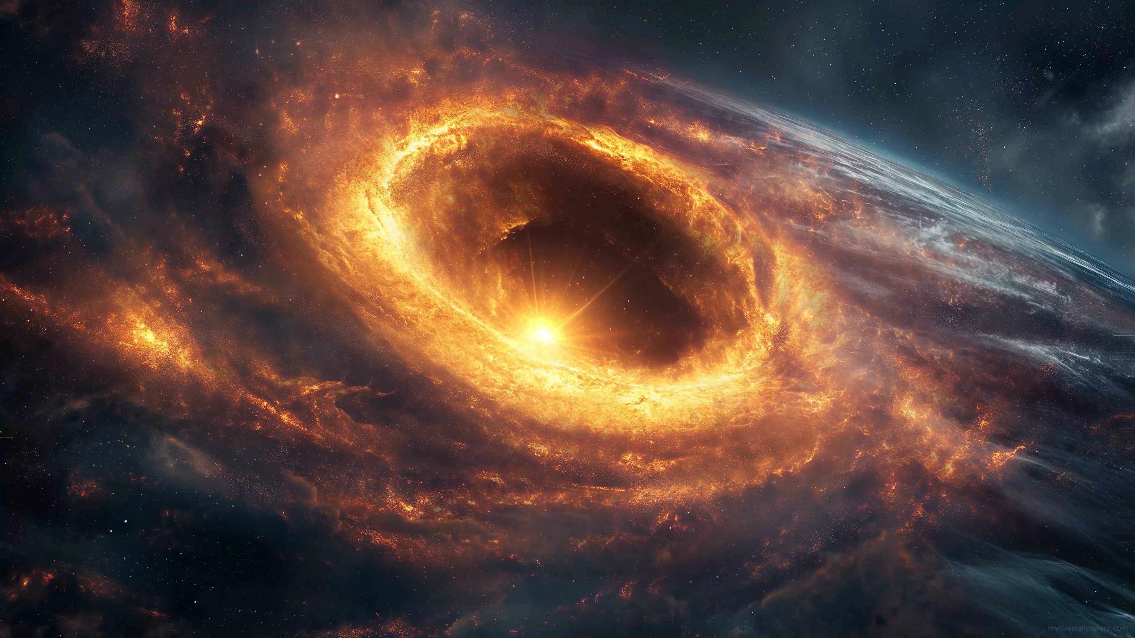 Space Fire Ring (Live) - Wallpaper screenshot - Seelen UI