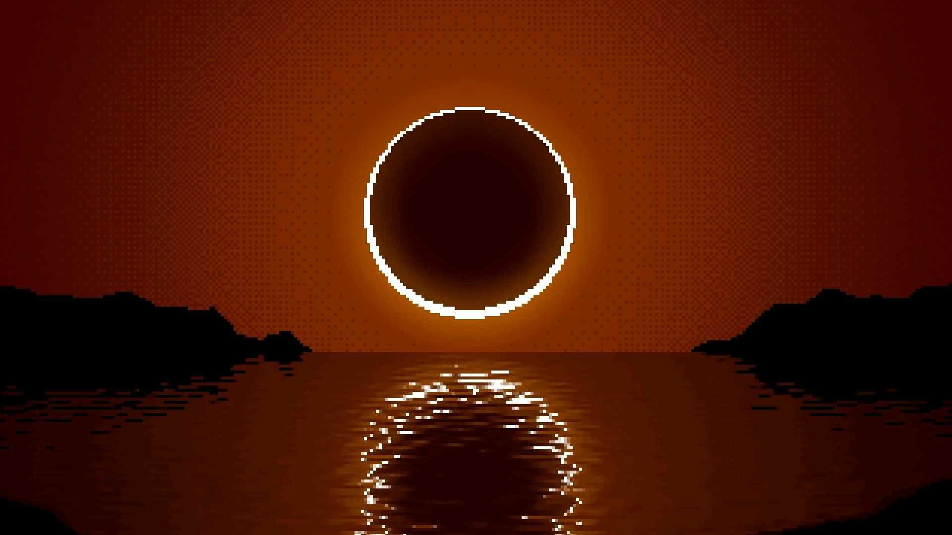Pixel eclipse (Live) - Wallpaper screenshot - Seelen UI