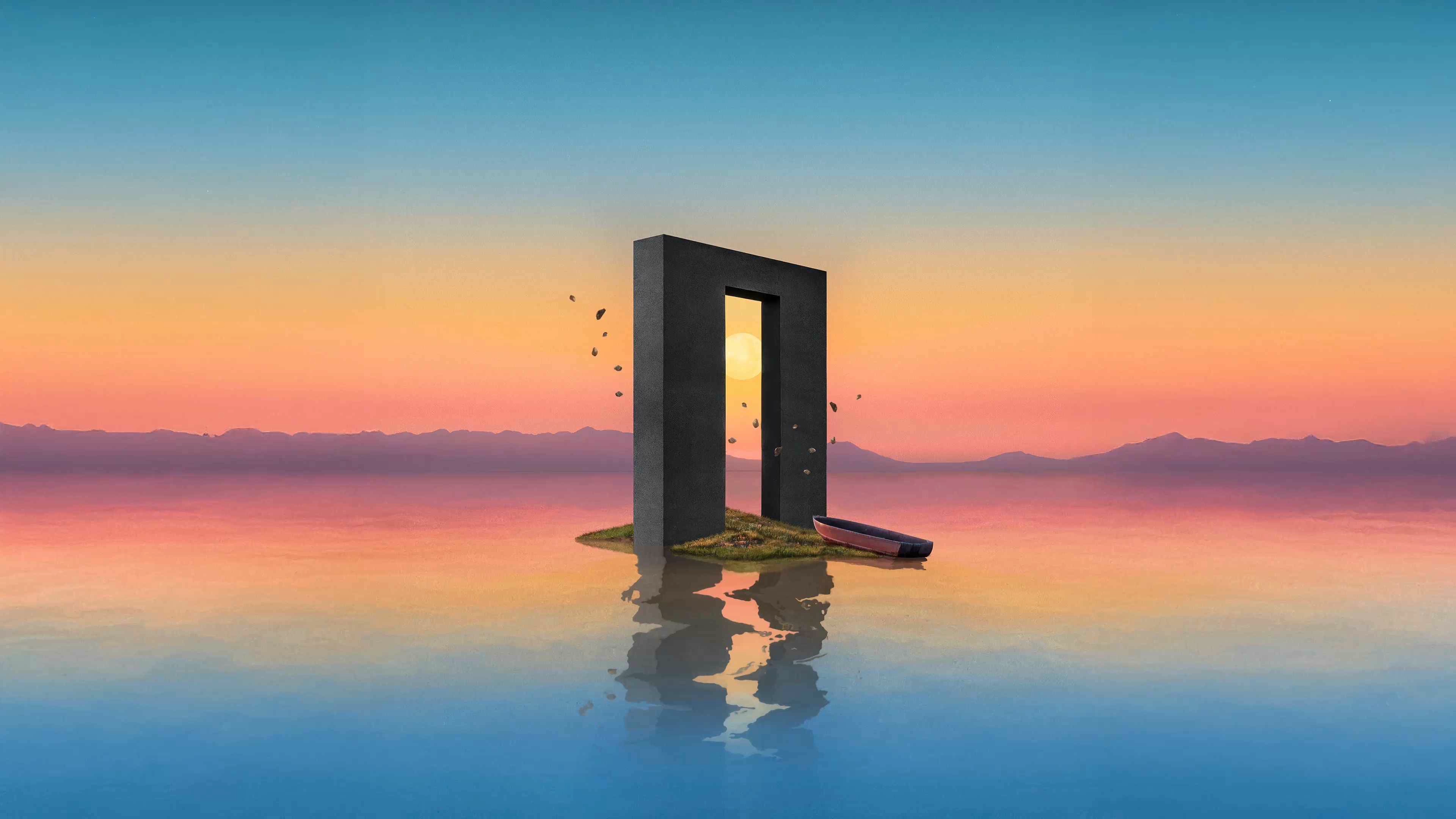 Sunset Portal (Live) - Wallpaper screenshot - Seelen UI