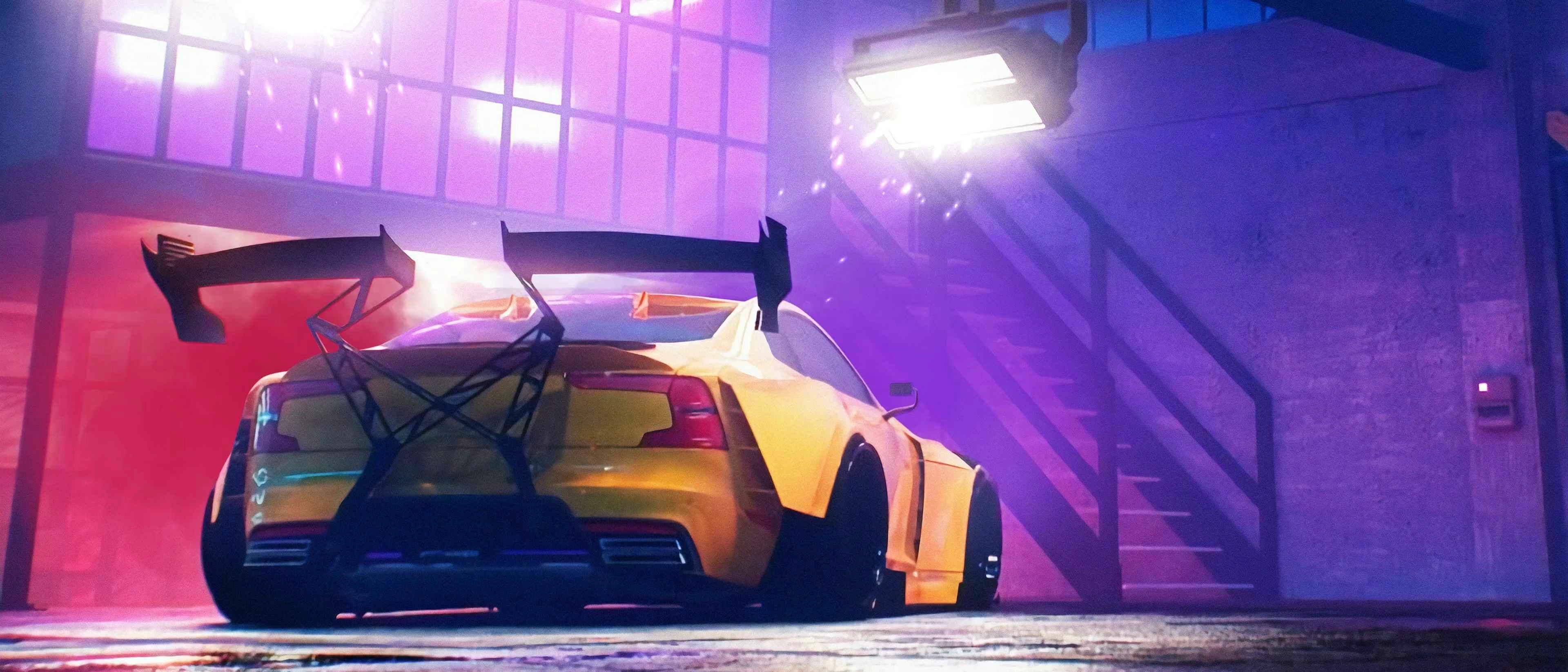 Yellow sports car (Live) banner