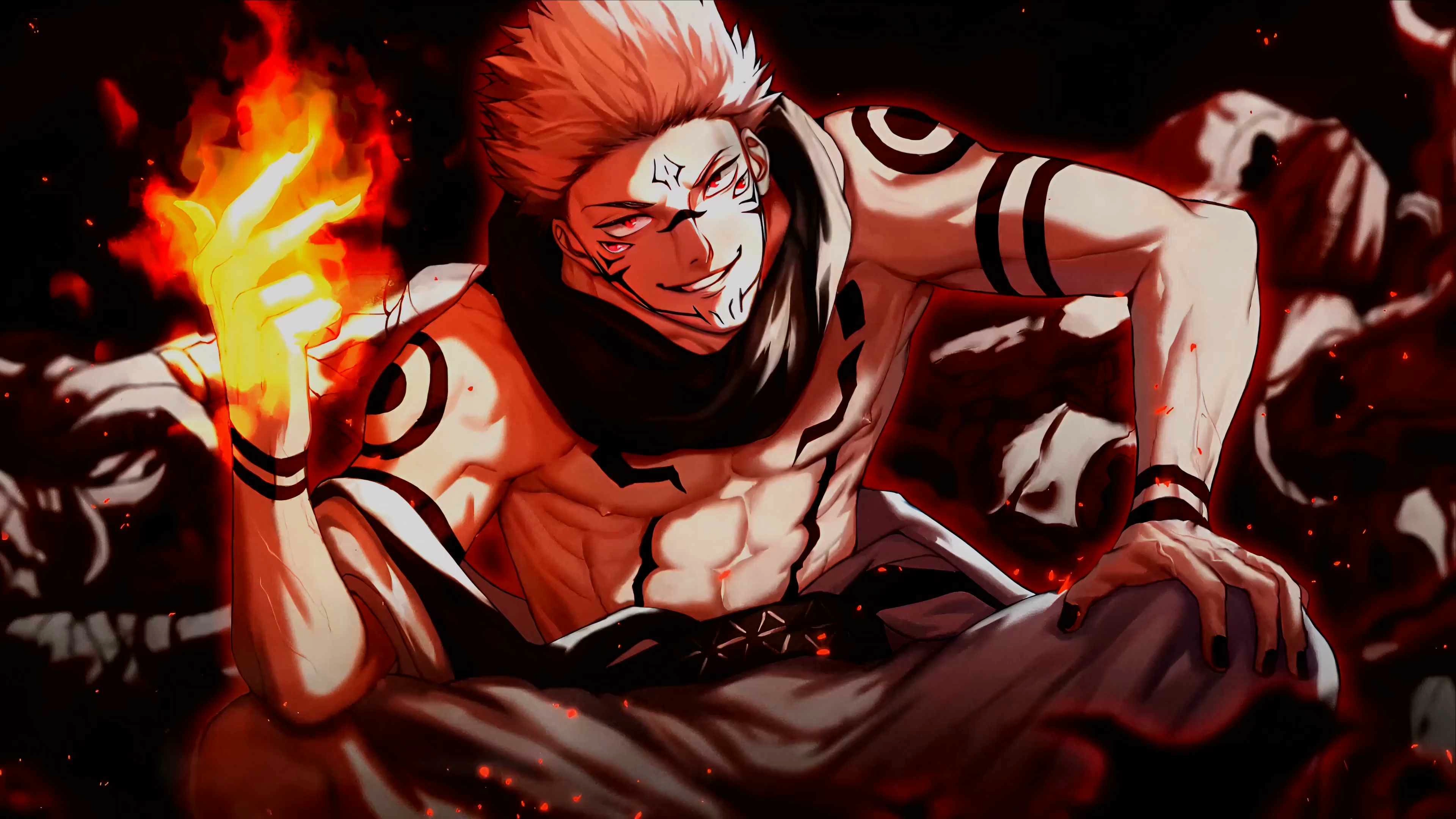Sukuna's flame technique (Motion) - Wallpaper screenshot - Seelen UI