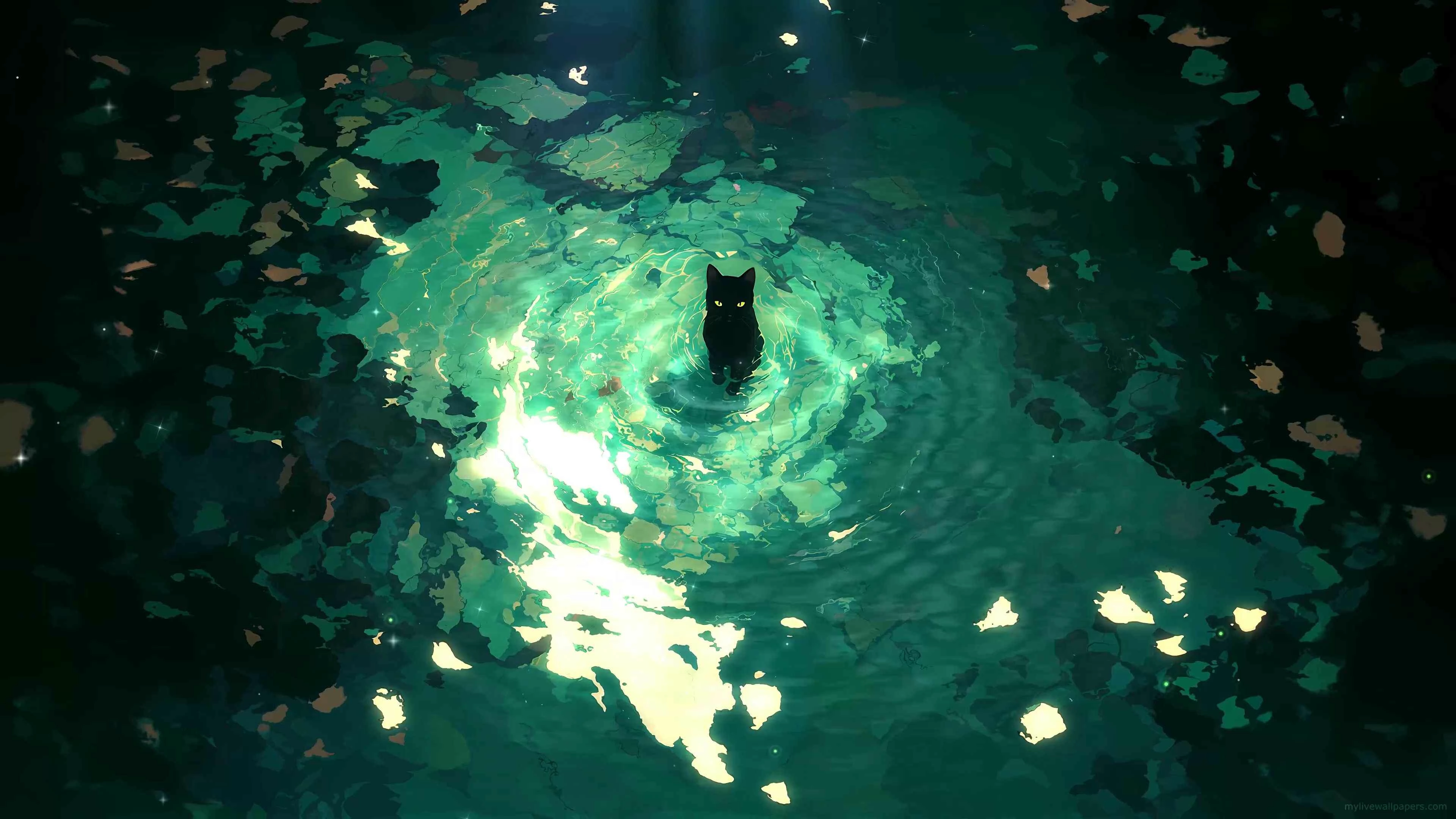 Cat Pond (Live) - Wallpaper screenshot - Seelen UI