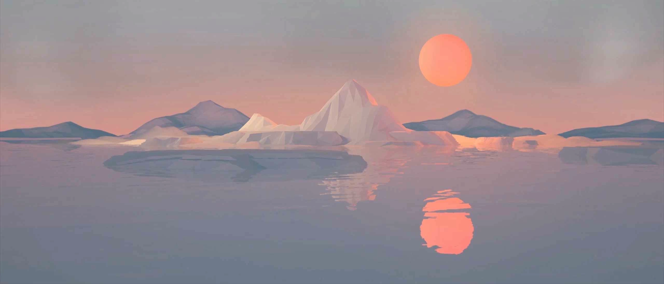 Sunset In The Mountains (Minimalist) banner