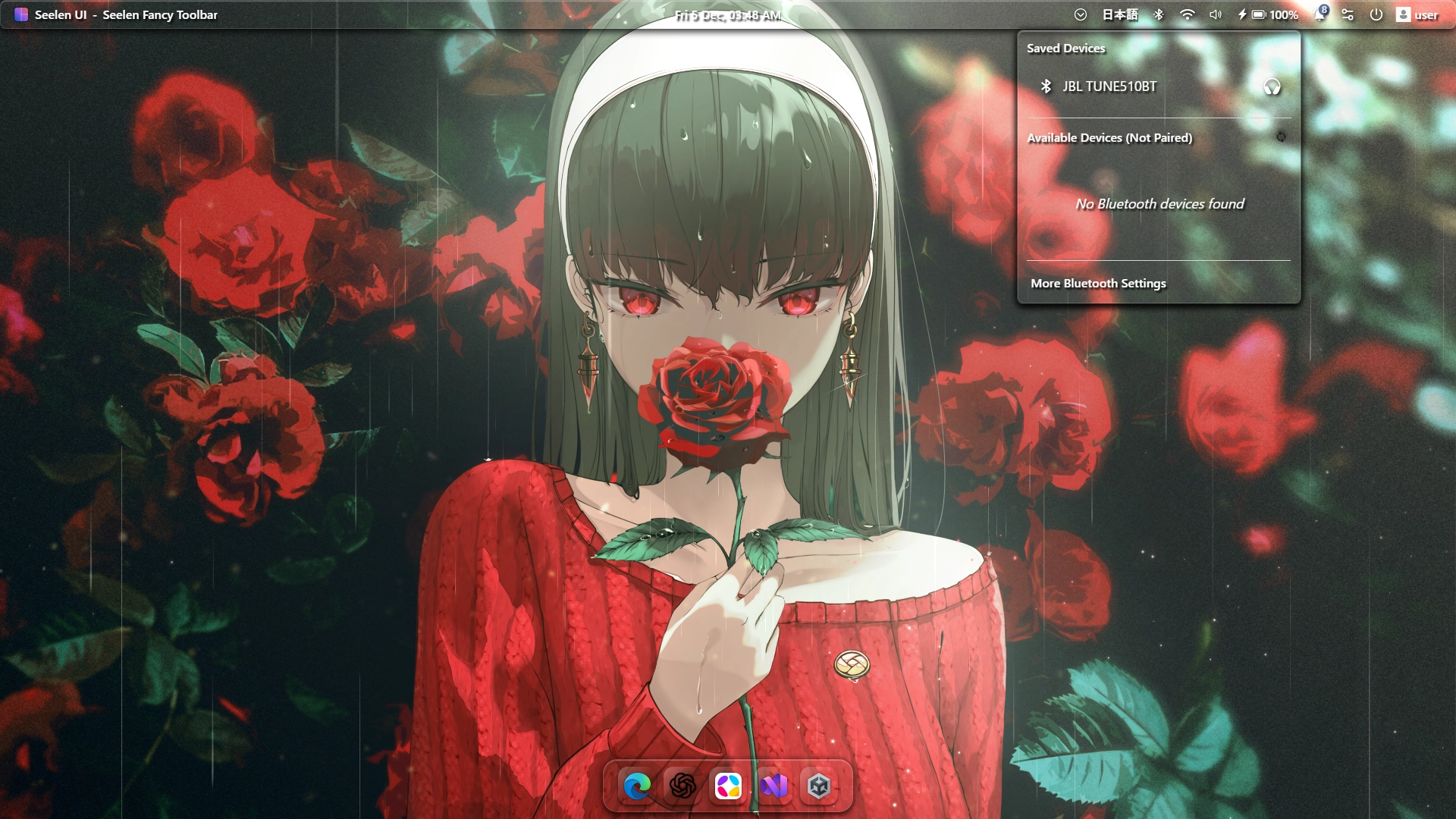 Clean Glass Modules & System Tray - Theme screenshot - Seelen UI