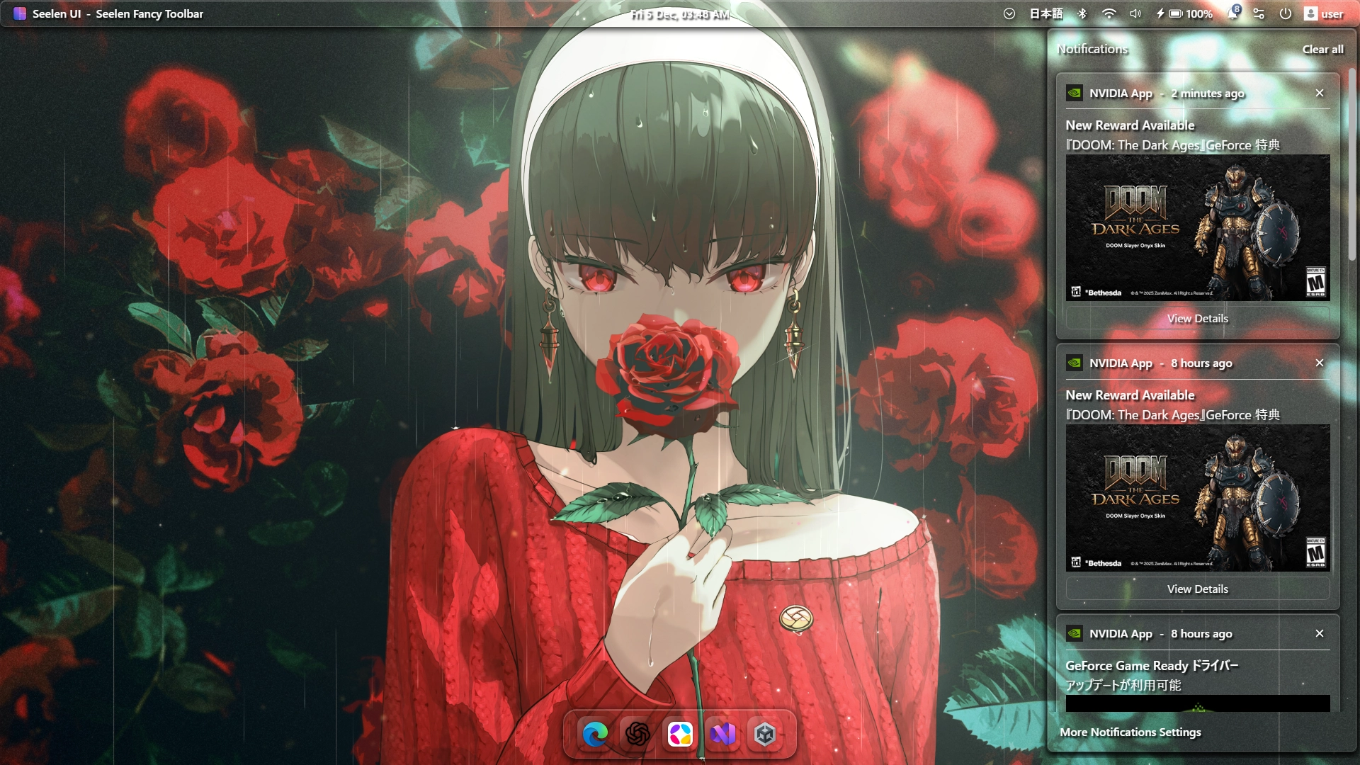 Clean Glass Modules & System Tray - Theme screenshot - Seelen UI
