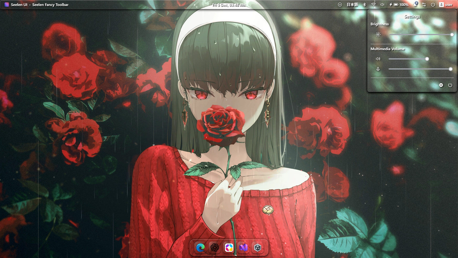 Clean Glass Modules & System Tray - Theme screenshot - Seelen UI