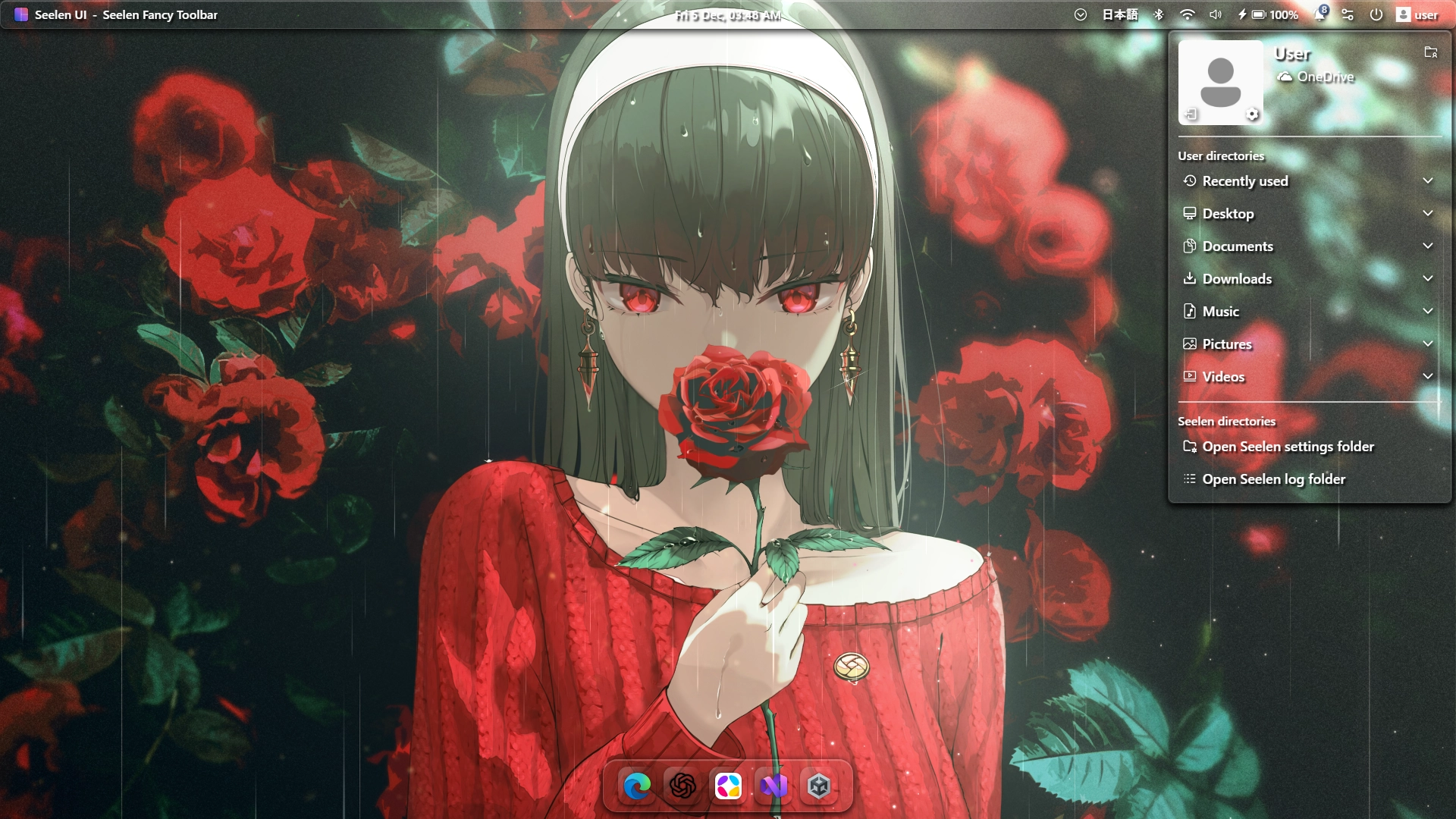 Clean Glass Modules & System Tray - Theme screenshot - Seelen UI