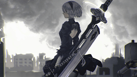 2B - Nier Automata - Wallpaper screenshot - Seelen UI