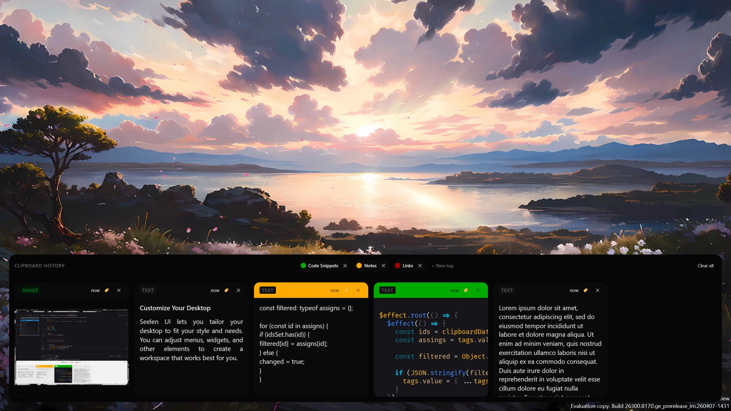 Καλύτερο Πρόχειρο - Widget screenshot - Seelen UI