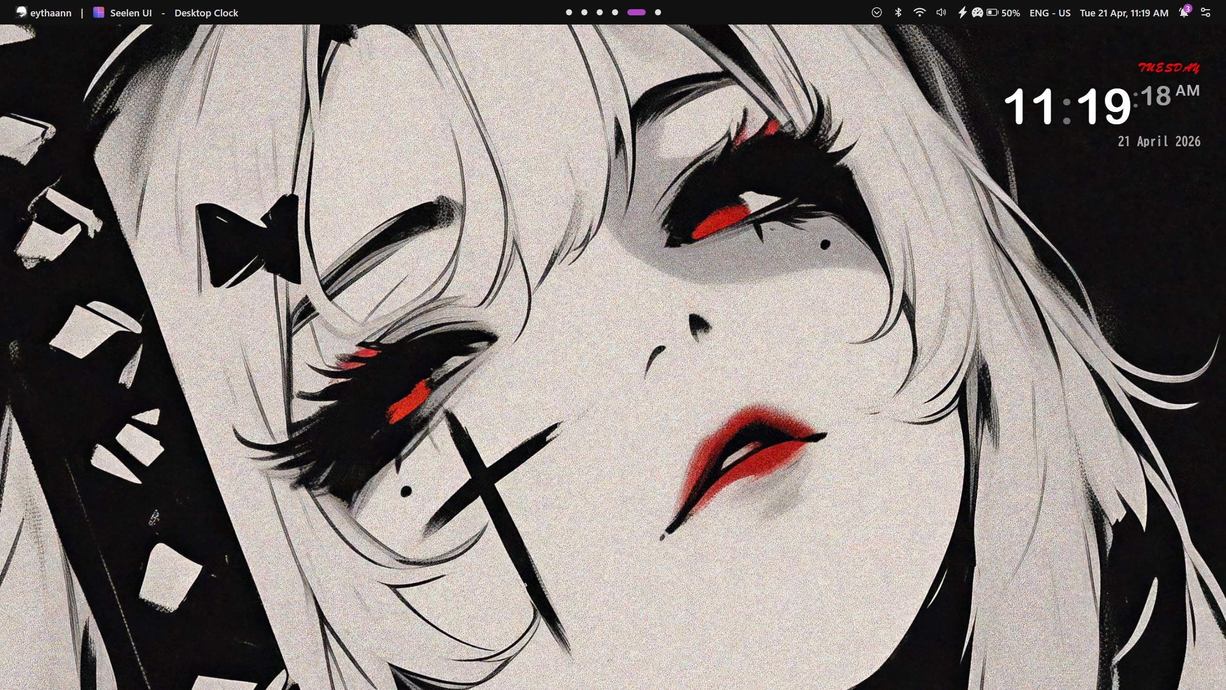 นาฬิกาตั้งโต๊ะ - Widget screenshot - Seelen UI