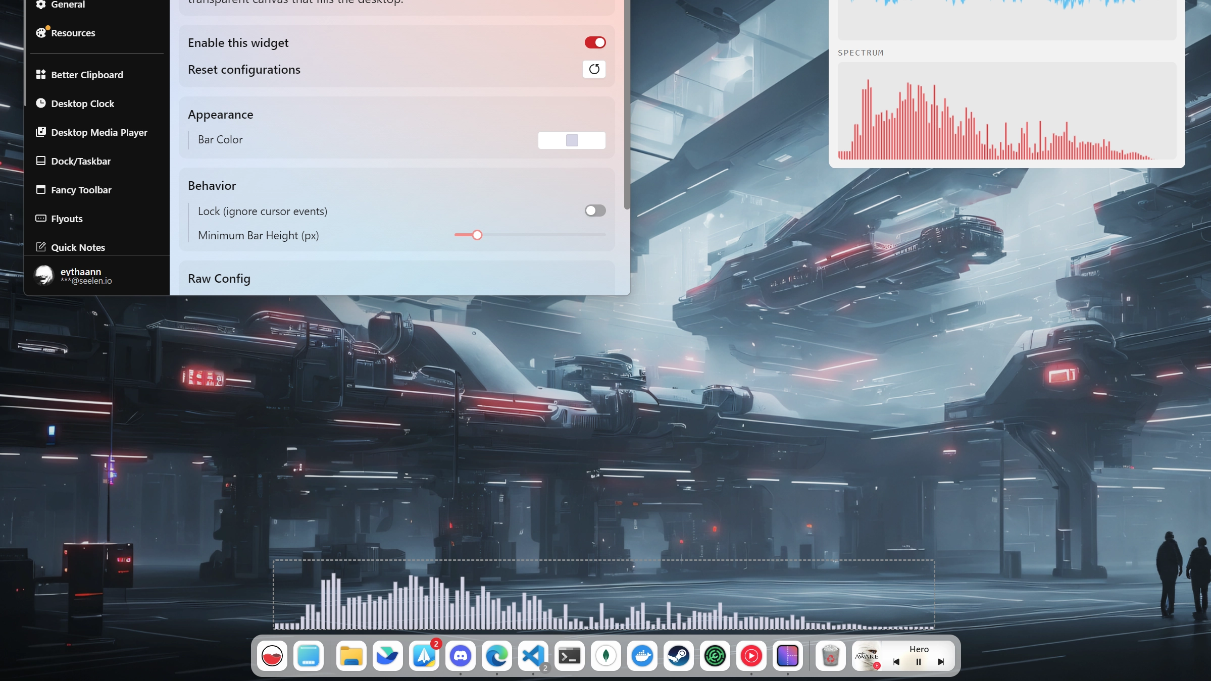 Dalga formu - Widget screenshot - Seelen UI