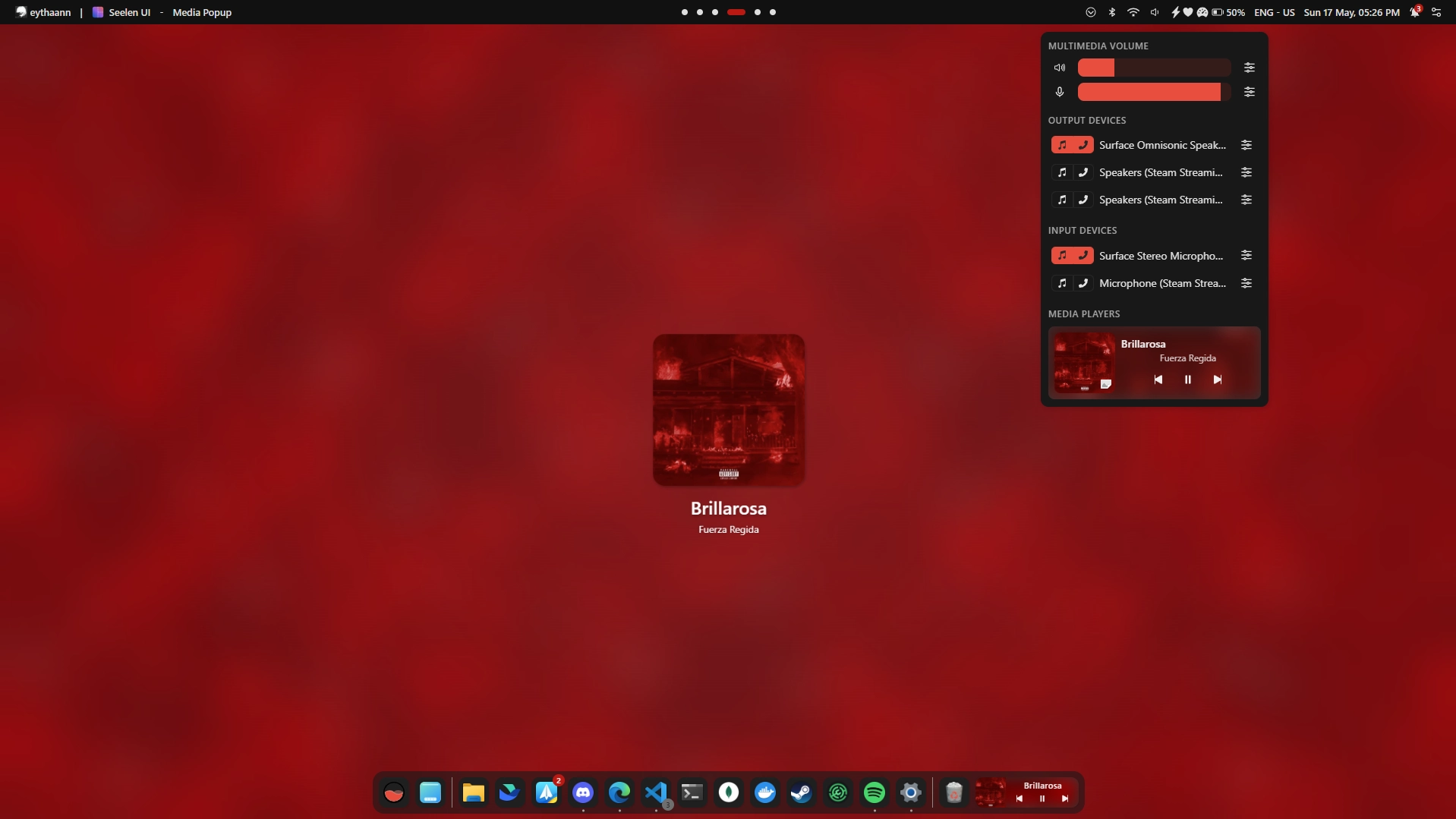 Duvar Kağıdı Olarak Medya Oynatıcı - Wallpaper screenshot - Seelen UI