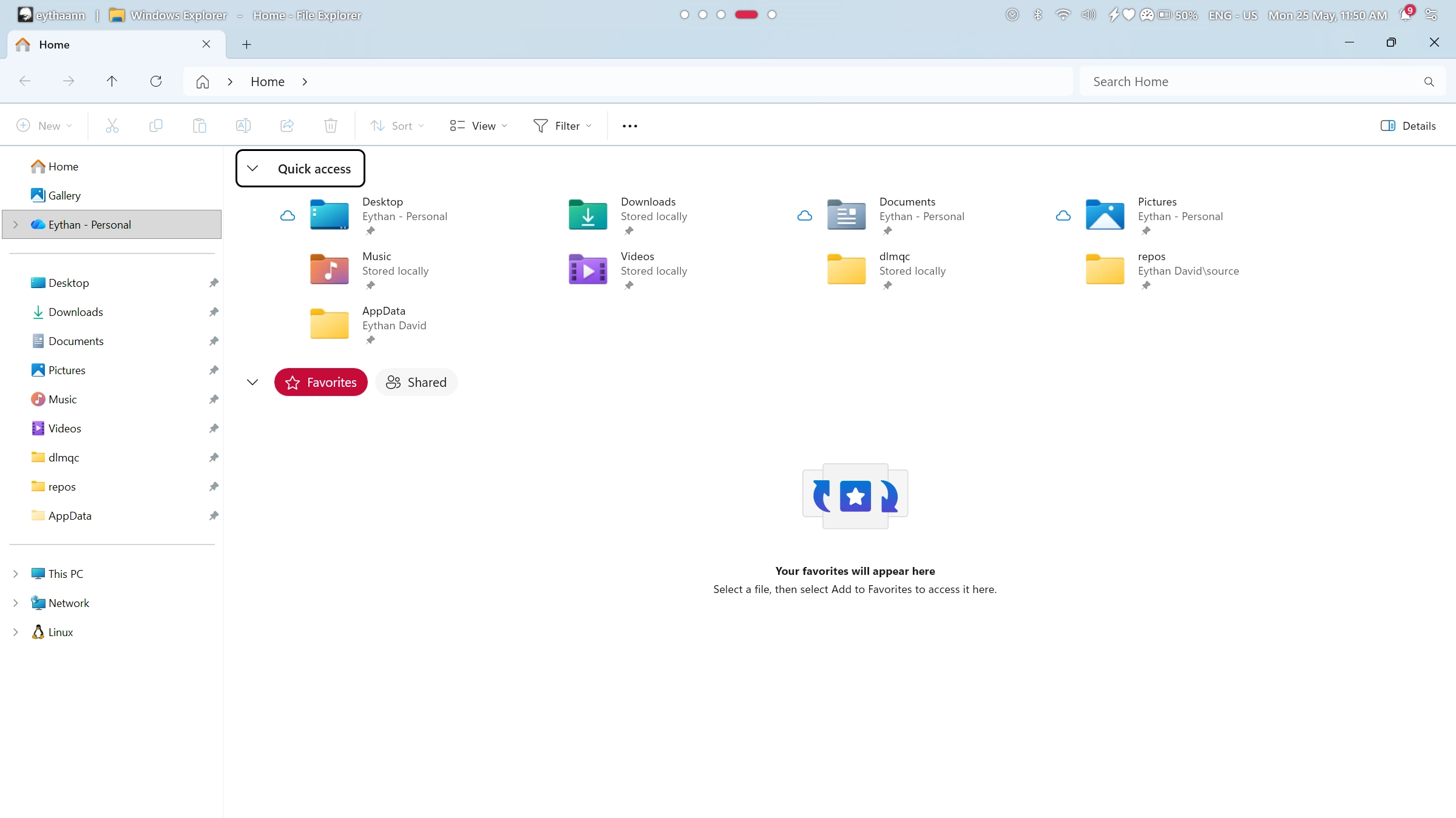 Dynamisk verktygsfältsfärg - Theme screenshot - Seelen UI