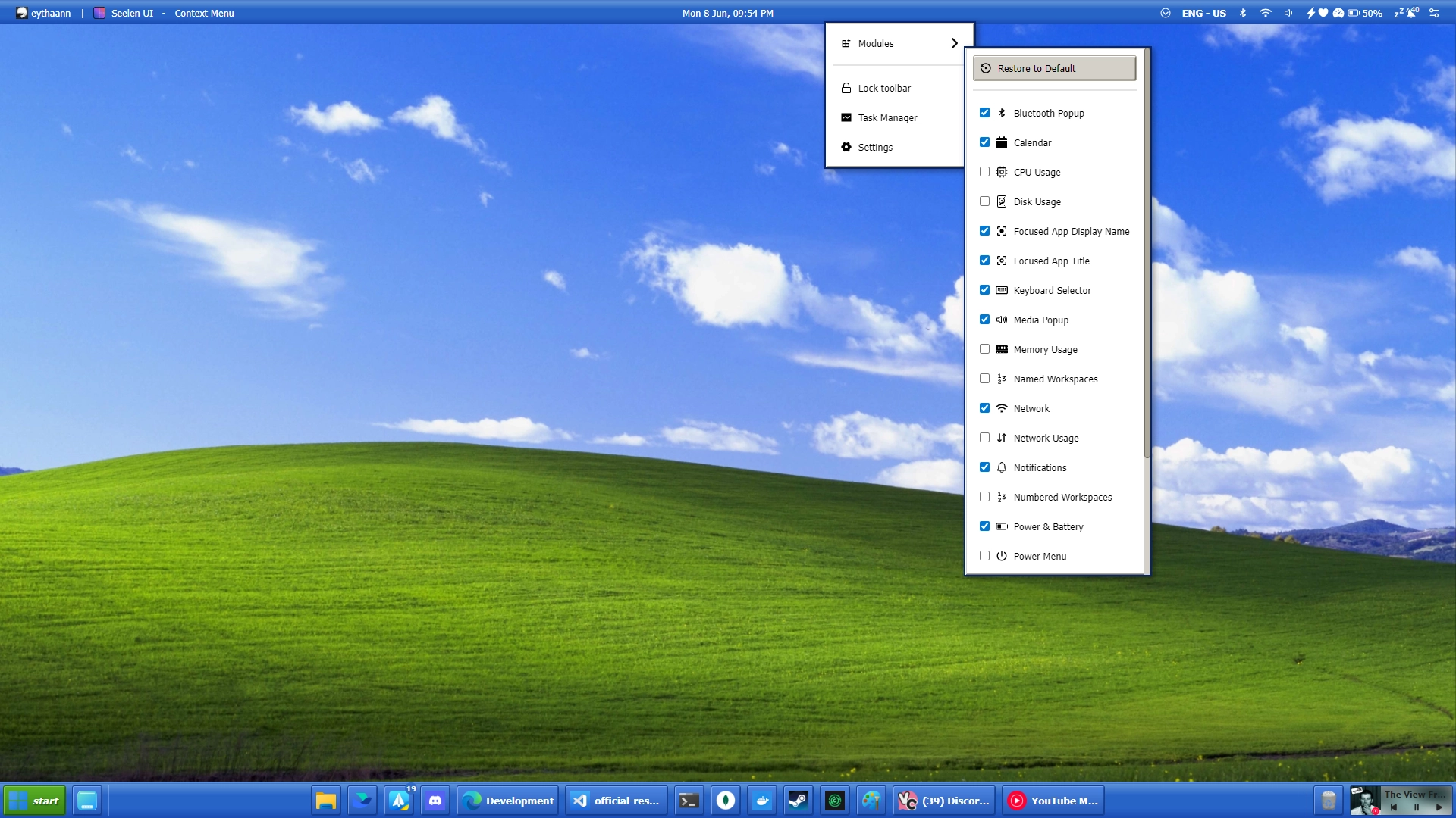 XP Experience - Theme screenshot - Seelen UI