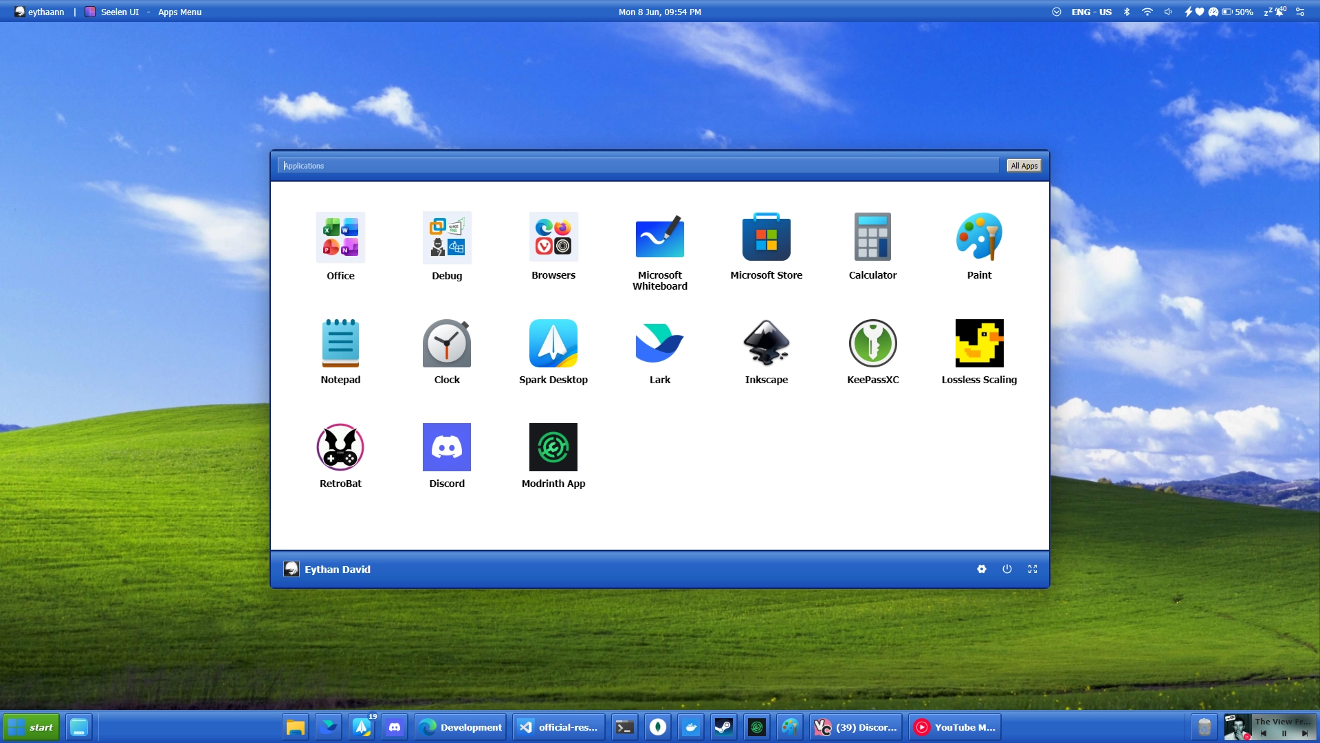 XP Experience - Theme screenshot - Seelen UI