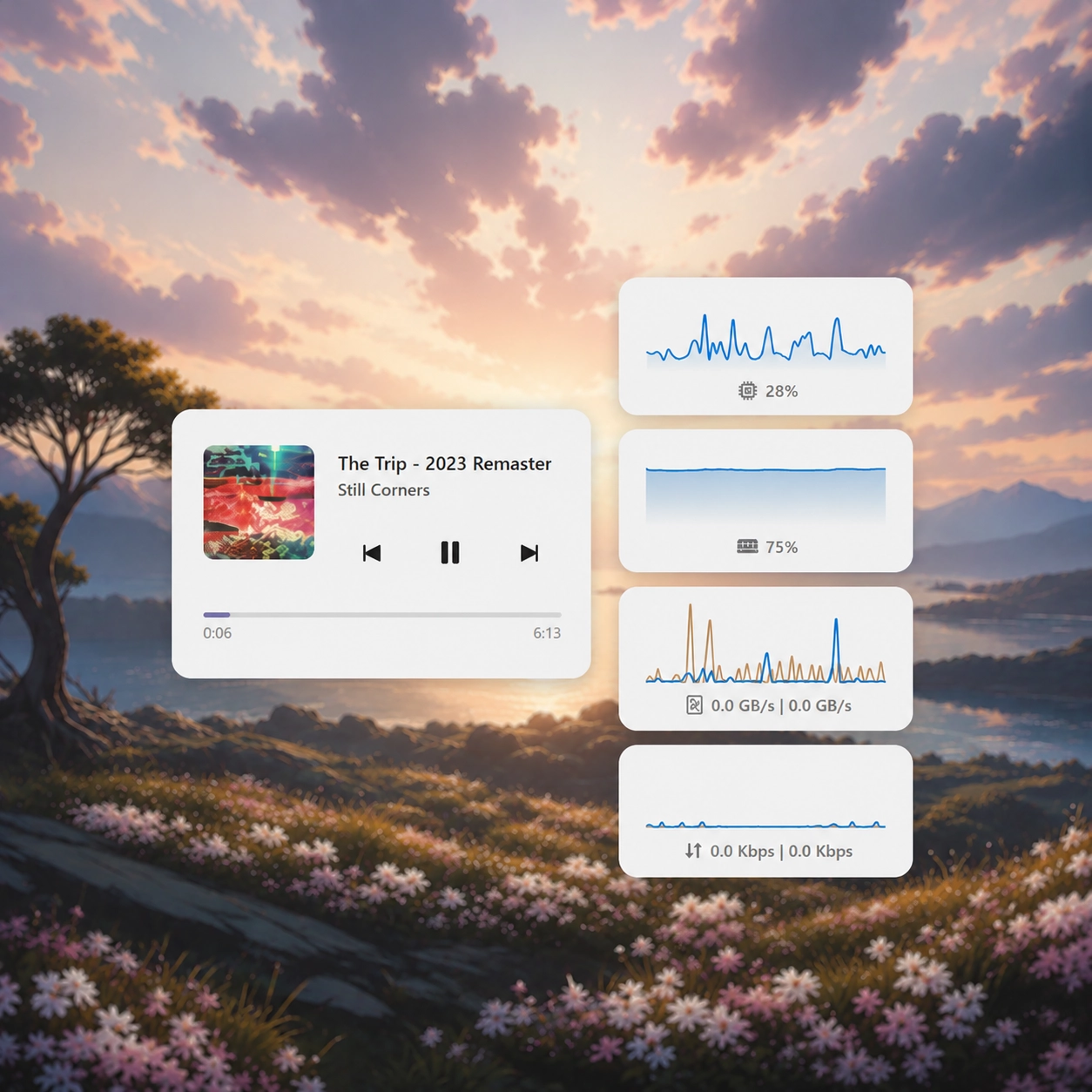Minimalistische CPU - Seelen Widget