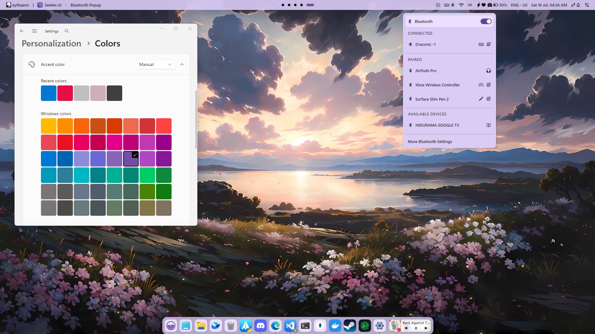 Monochromatisches Pastell - Theme screenshot - Seelen UI