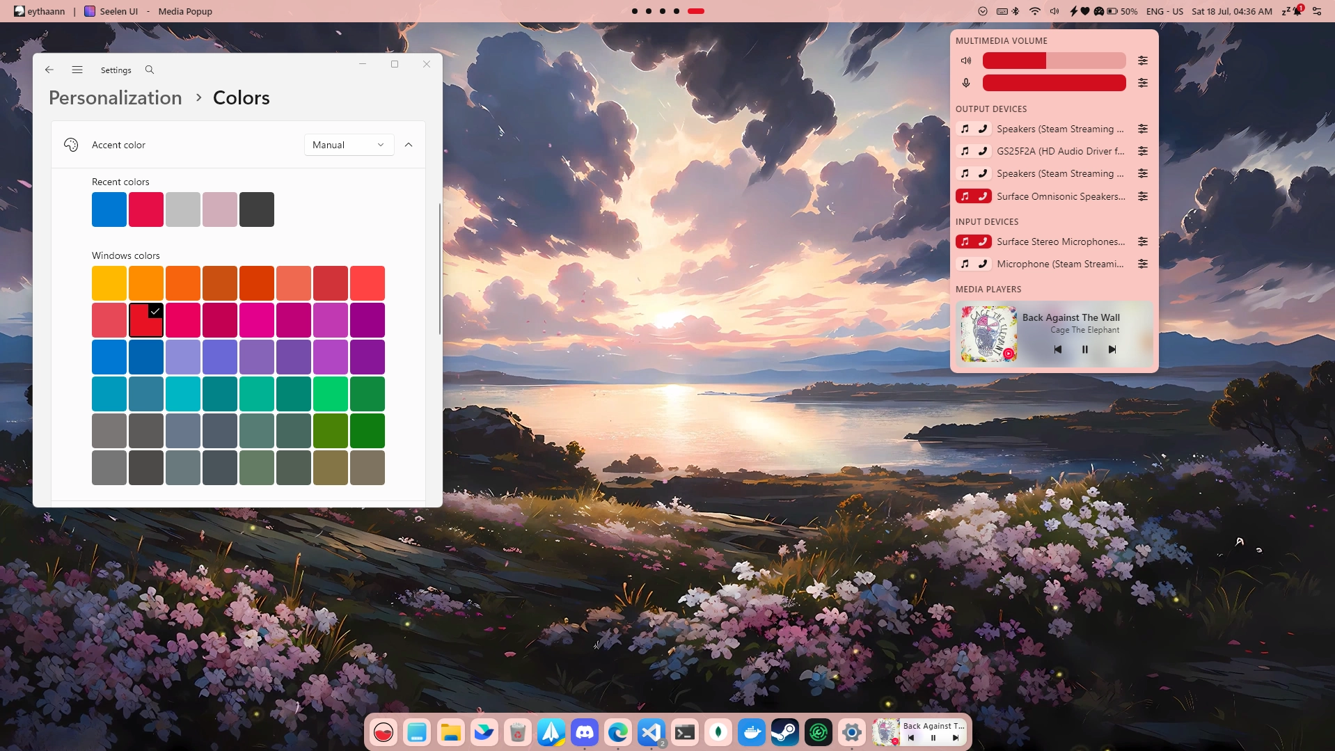Monochromatisches Pastell - Theme screenshot - Seelen UI