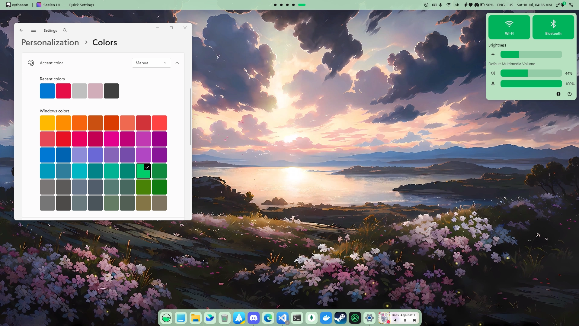 Monochromatisches Pastell - Theme screenshot - Seelen UI