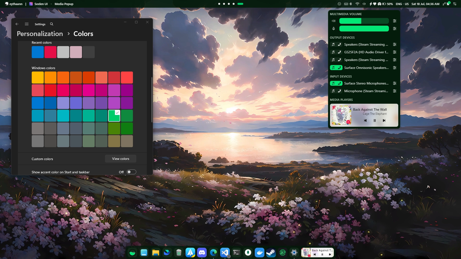 Monochromatisches Pastell - Theme screenshot - Seelen UI