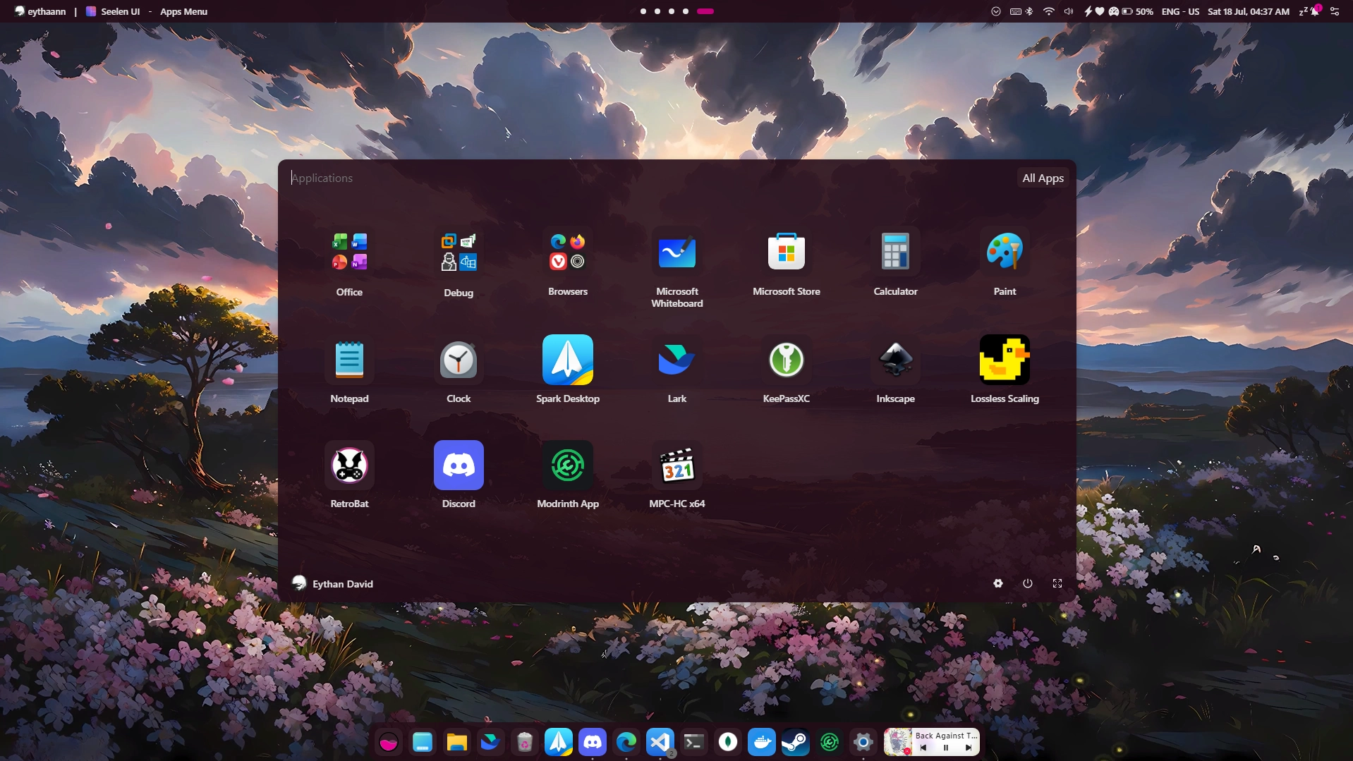 Monochromatisches Pastell - Theme screenshot - Seelen UI