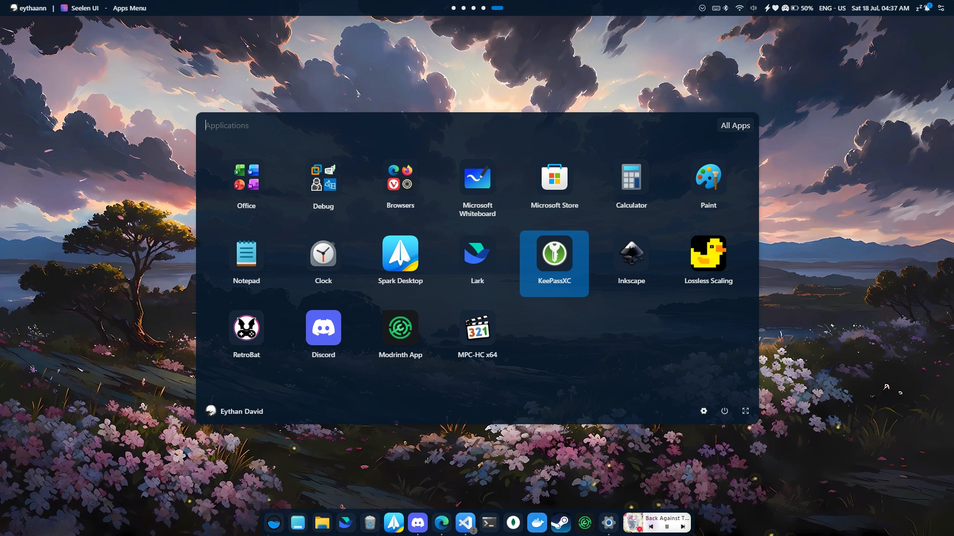 Monochromatisches Pastell - Theme screenshot - Seelen UI