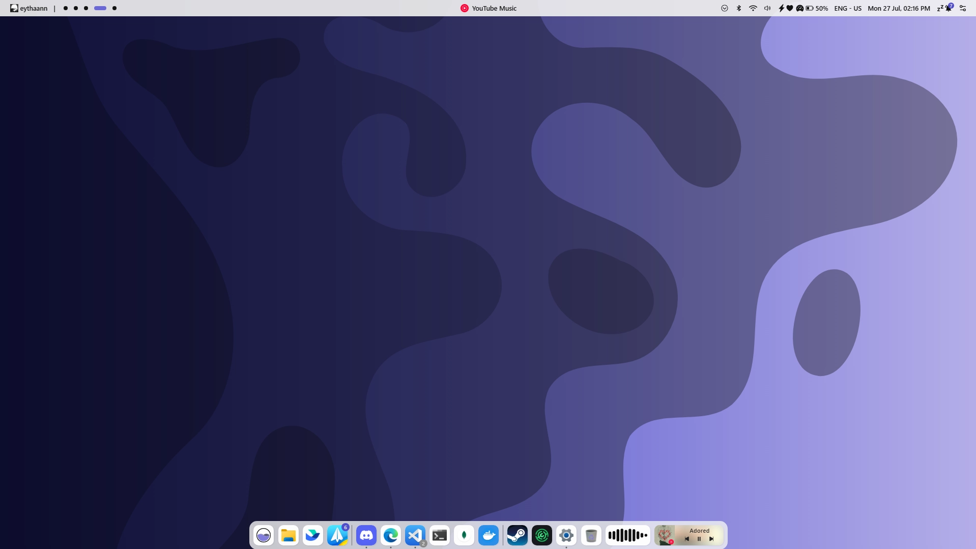 Dock-golfvorm - Plugin screenshot - Seelen UI
