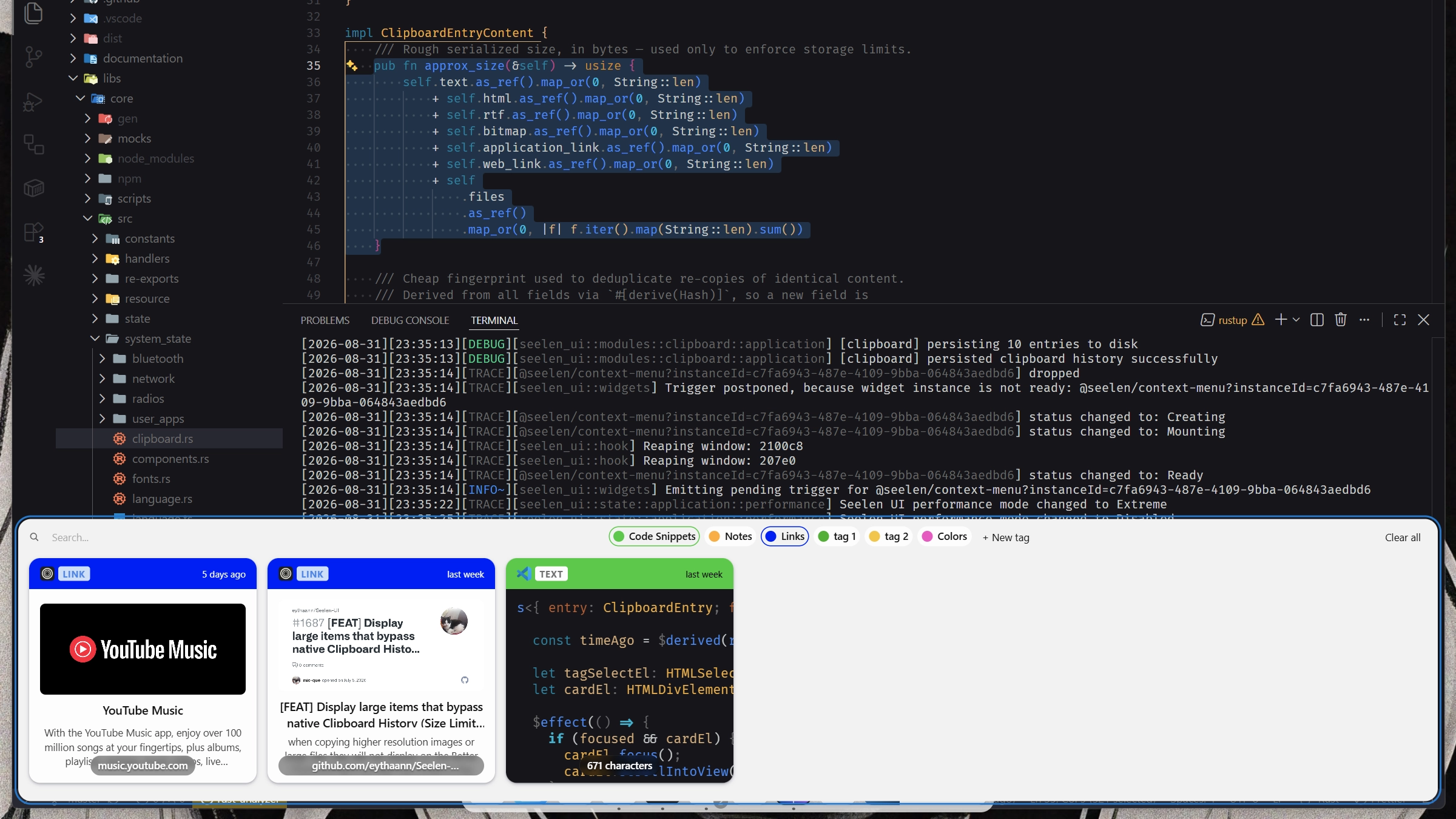 Beter Klembord - Widget screenshot - Seelen UI