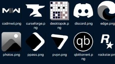Black and White Icon Pack - IconPack screenshot - Seelen UI