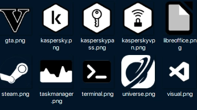 Black and White Icon Pack - IconPack screenshot - Seelen UI