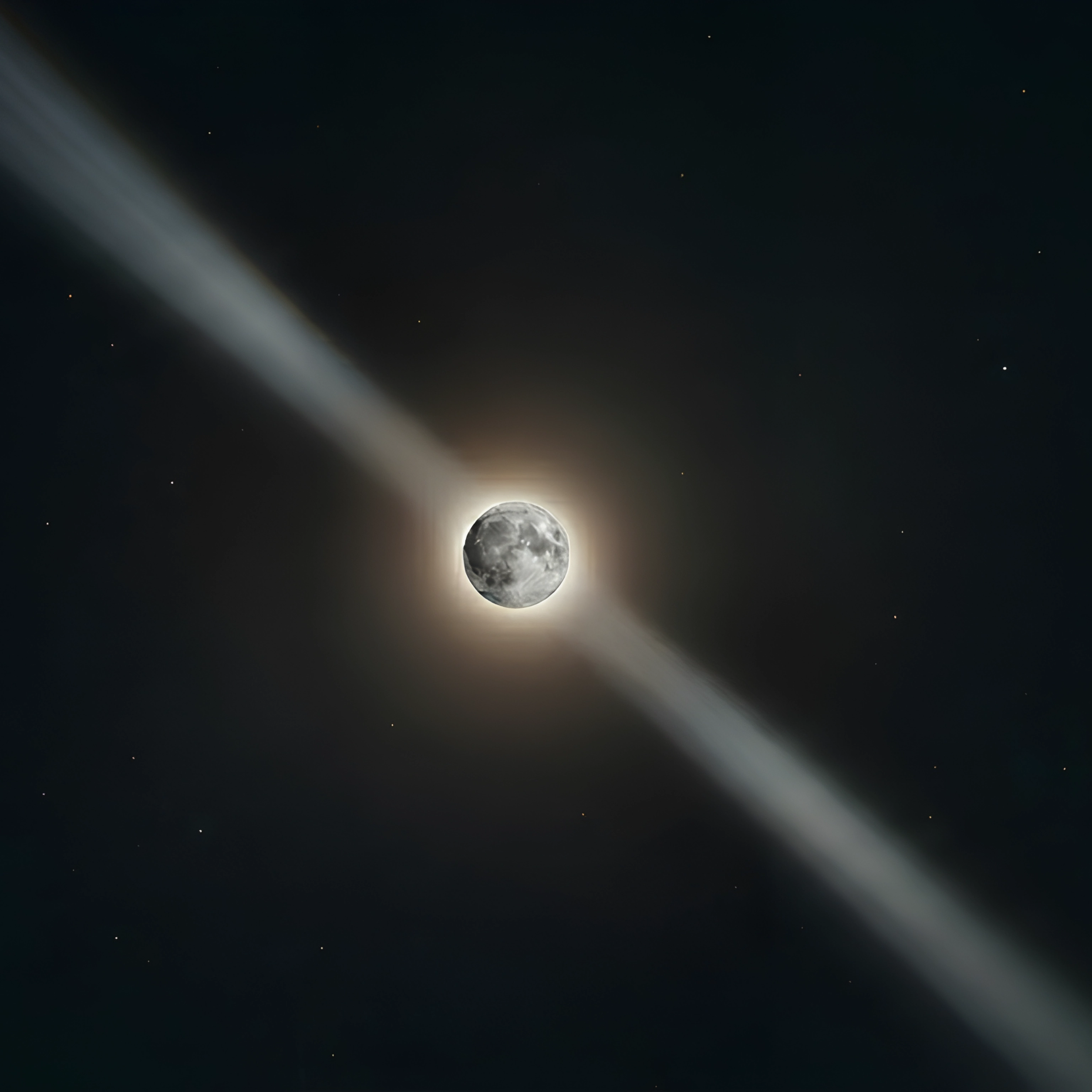 Moon (with beams) wallpaper - Seelen Wallpaper