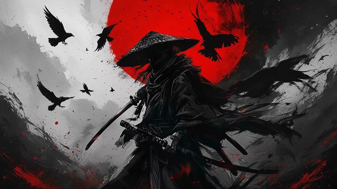Samurai Crepusculo - Wallpaper screenshot - Seelen UI