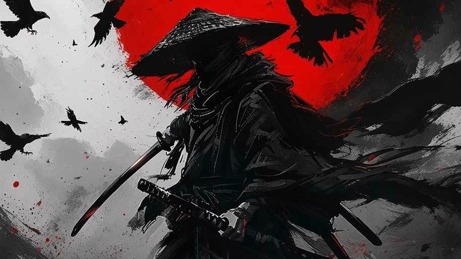 Samurai Crepusculo - Wallpaper screenshot - Seelen UI