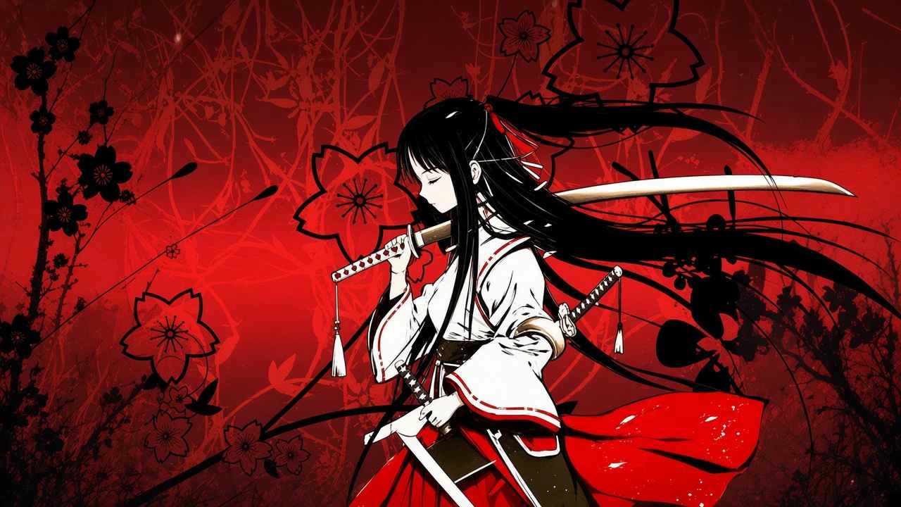Mulher Samurai - Wallpaper screenshot - Seelen UI