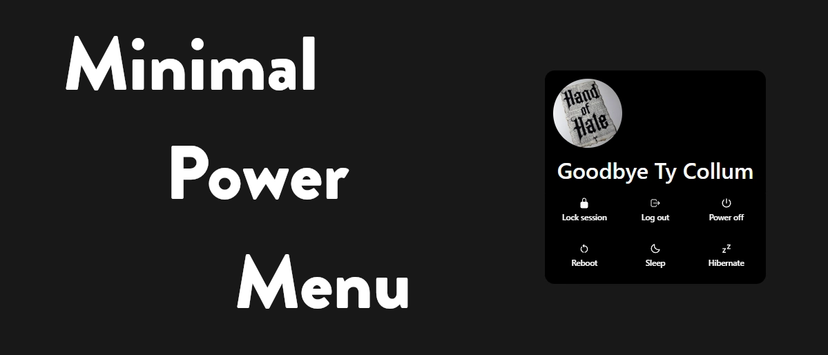 Minimal Power Menu banner