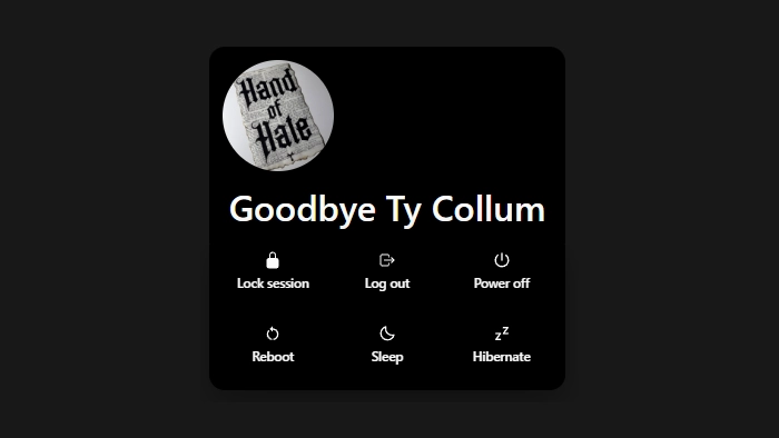 Minimal Power Menu - Theme screenshot - Seelen UI