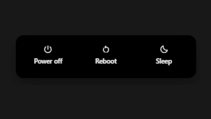 Minimal Power Menu - Theme screenshot - Seelen UI