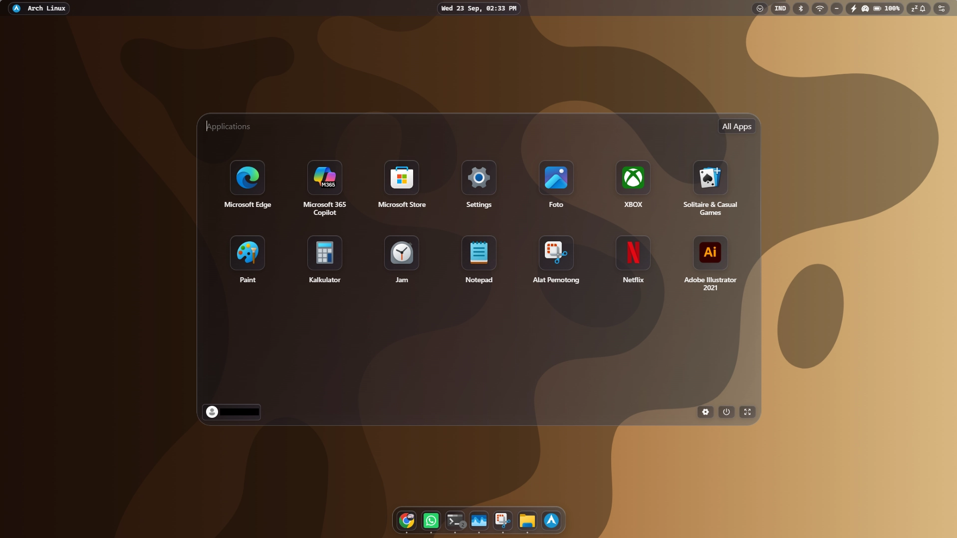 Glass Liquid Malvis - Theme screenshot - Seelen UI