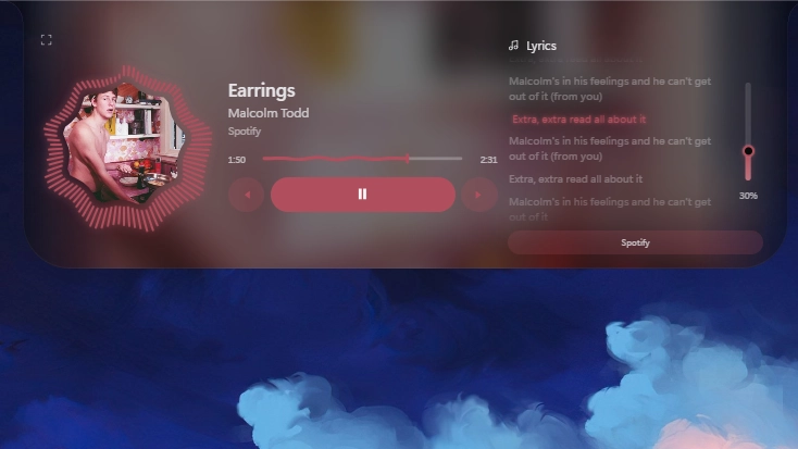 Dropdown Media - Widget screenshot - Seelen UI